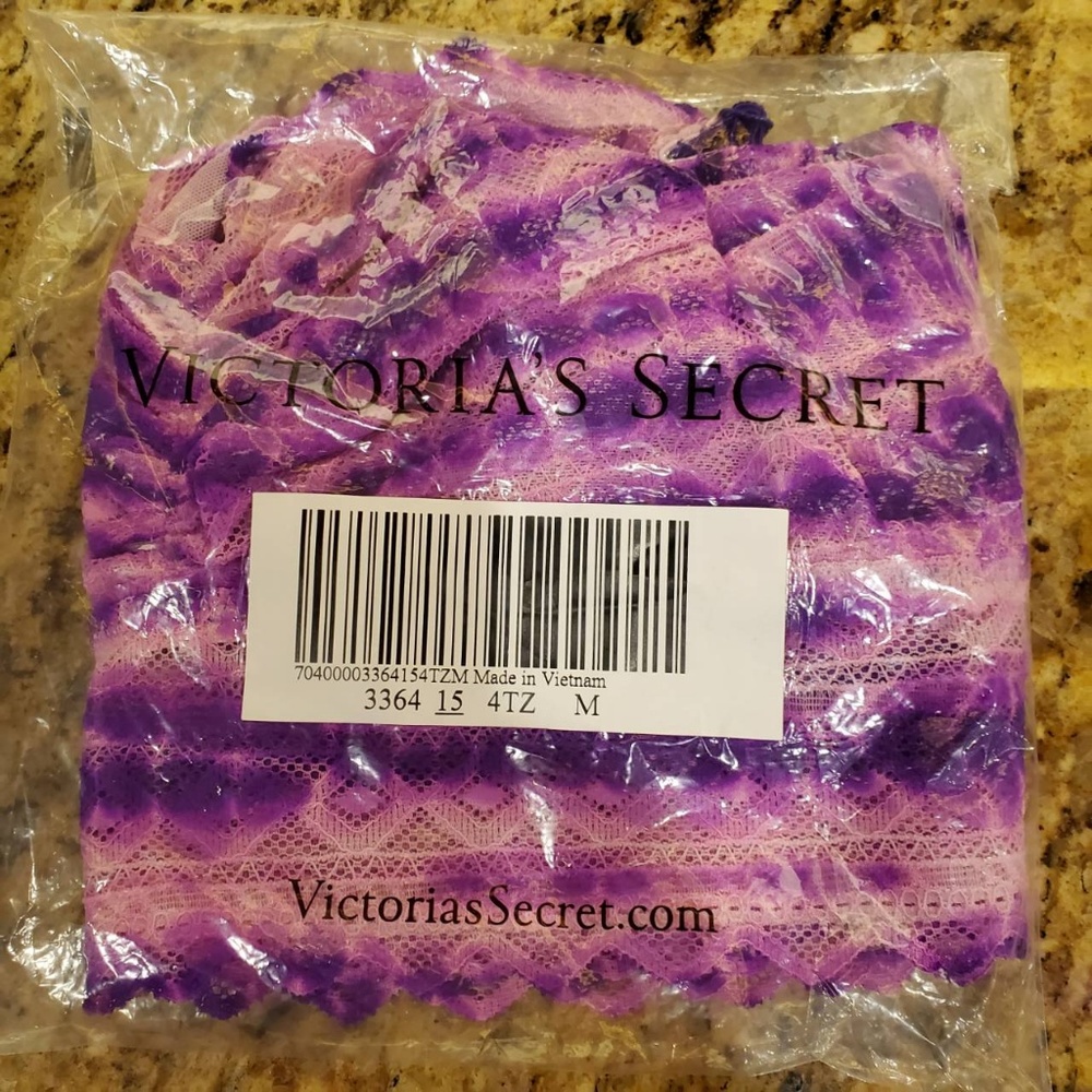 3/$30 VS PINK Lace Bralette Tie Dye M NWT - Picture 3 of 3